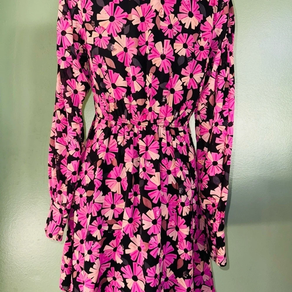 Kate Spade Pink Floral Long Sleeve Dress